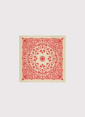 Beżowa poszetka we wzór