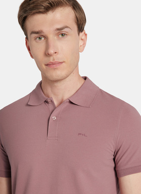 T-shirt polo w różowym kolorze