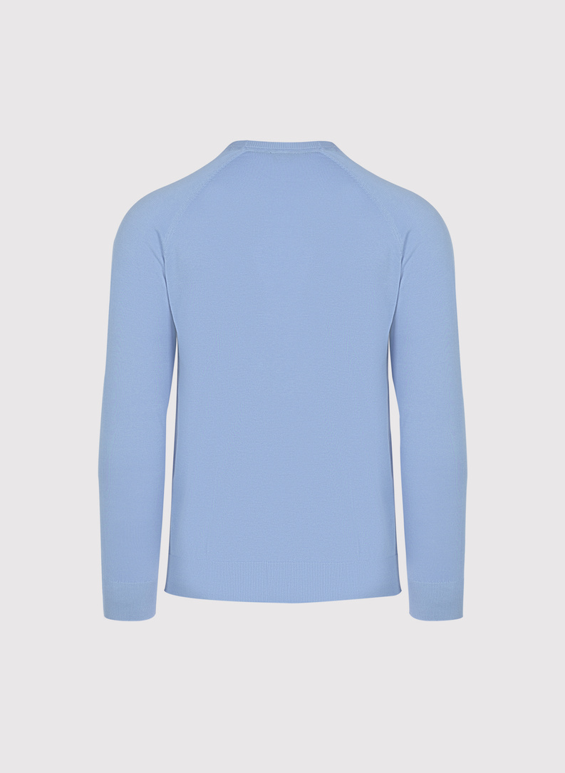 Niebieski sweter męski o-neck