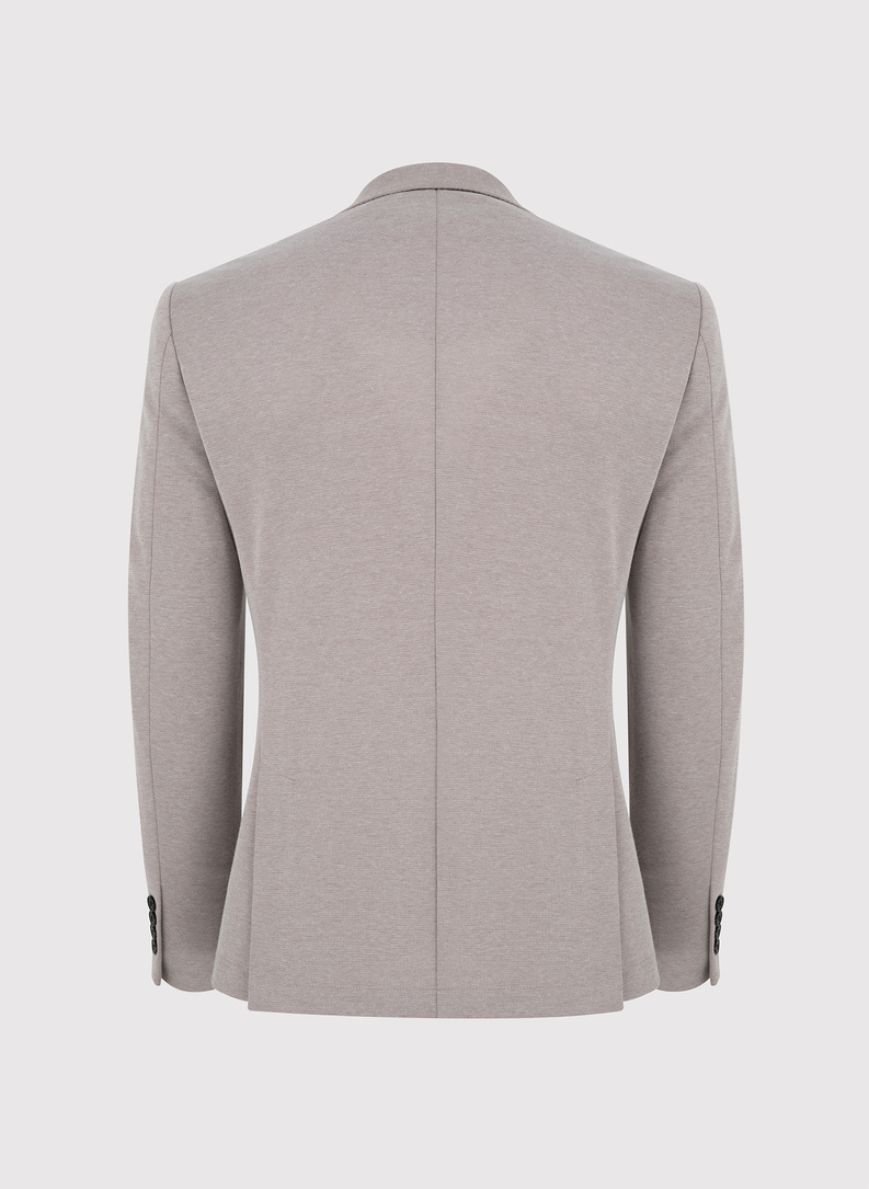 Beżowa marynarka męska melanż 