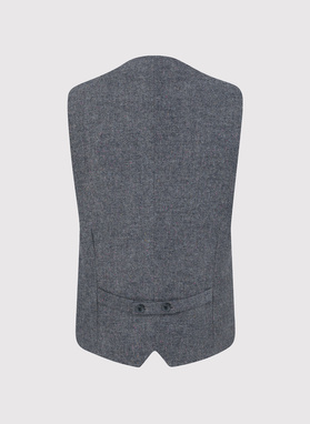 Szara kamizelka męska z wełną