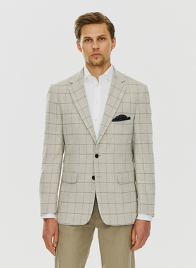 Casualowa marynarka męska w kratę