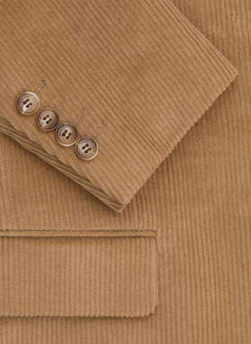 Beżowa sztruksowa marynarka męska