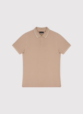 T-shirt polo w kolorze brązowym