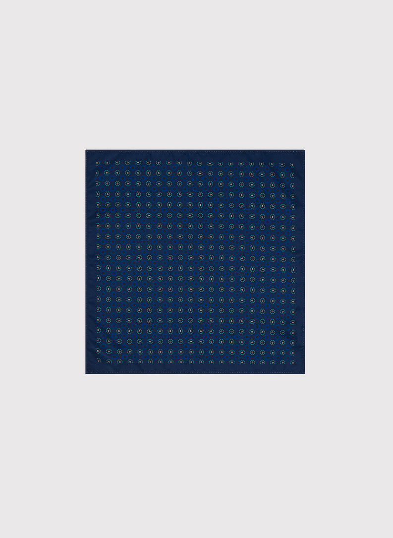 Poszetka w kolorze granatowym w kwiaty