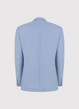 Niebieska marynarka casual z lnem