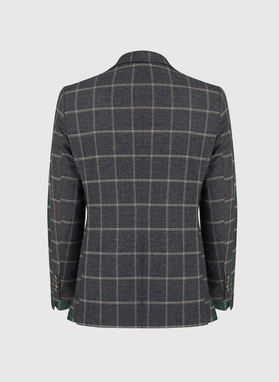 Szara marynarka męska w kratę