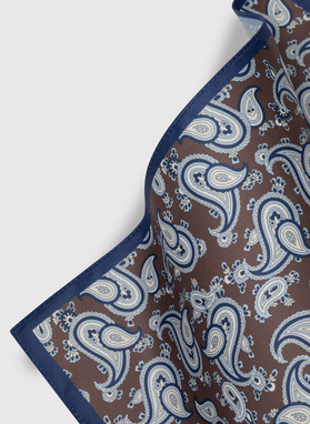 Brązowa poszetka paisley