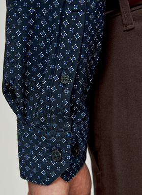 Koszula męska we wzór geometryczny