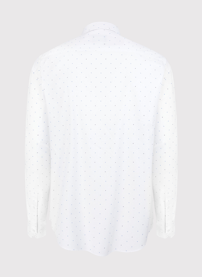 Biała koszula w mikrowzór