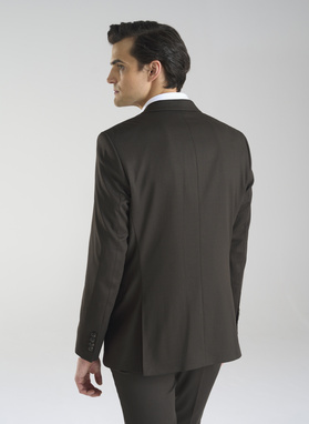 Brązowa jednorzędowa marynarka męska