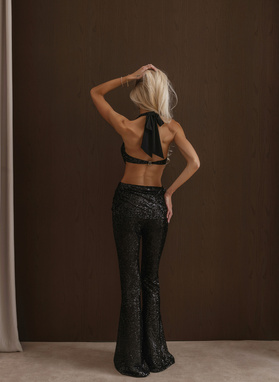 Kombinezon Cekinowy STARFALL JUMPSUIT czarny
