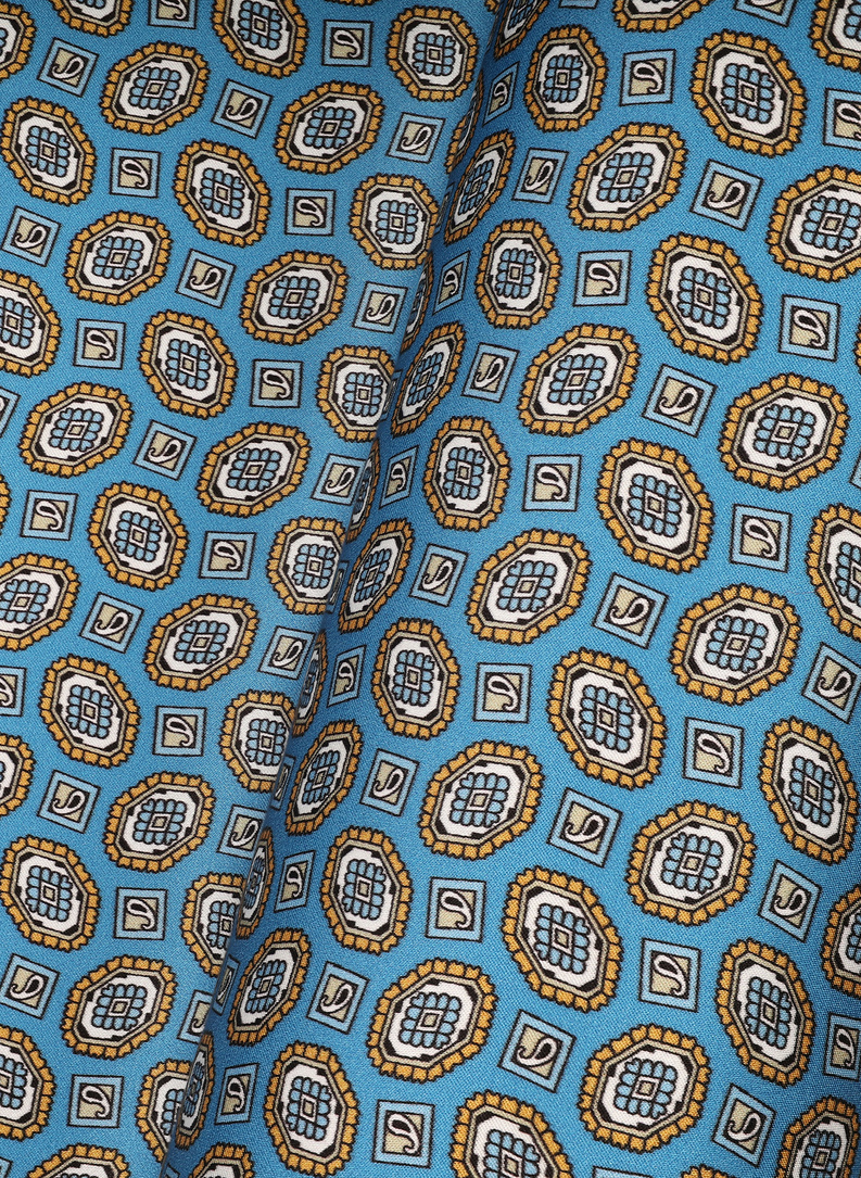 Niebieska poszetka męska we wzór