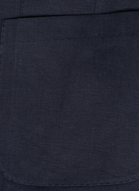 Granatowa lniana marynarka męska