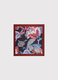 Bordowa poszetka w paisley