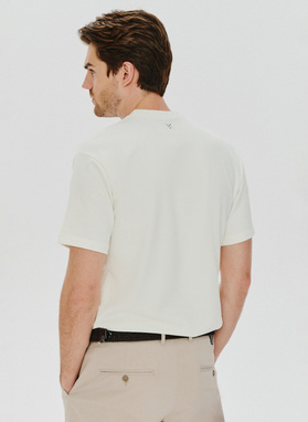 Męski t-shirt w kolorze ecru