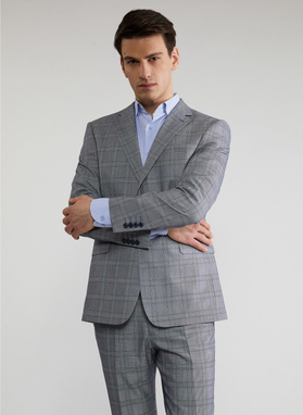 Szara marynarka garniturowa P22SF-3G-011-S-S