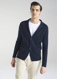 Dzianinowa wełniana marynarka męska