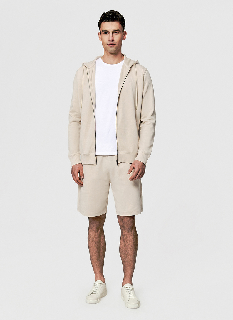 Beżowe szorty dresowe