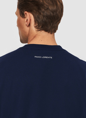 Granatowy t-shirt oversize