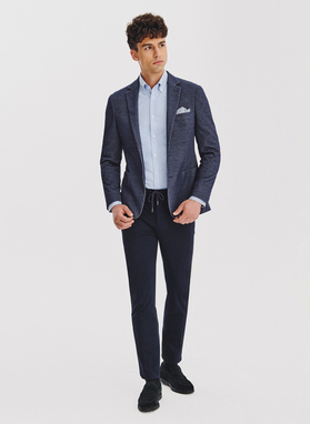 Casualowa marynarka męska w kolorze granatowym