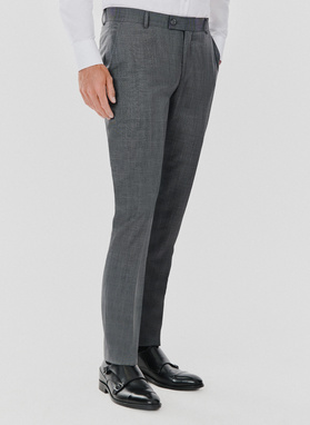 Dwuczęściowy gładki garnitur męski w kolorze szarym