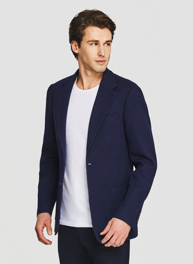 Granatowa marynarka z wełną