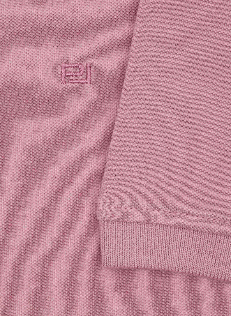 Różowe męskie polo z bawełny