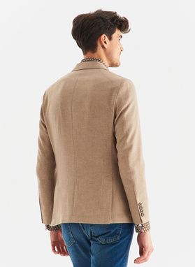 Casualowa marynarka męska w kolorze beżowym