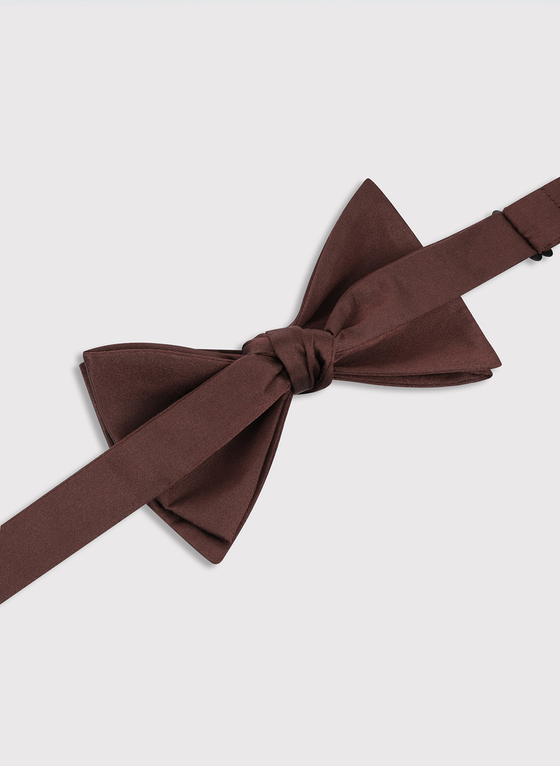 Brązowa jedwabna mucha męska