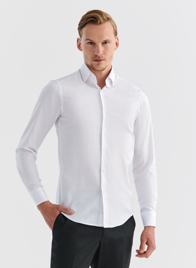 Elegancka biała koszula męska