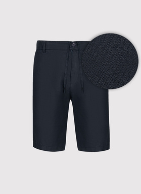 Granatowe bermudy męskie z lnu