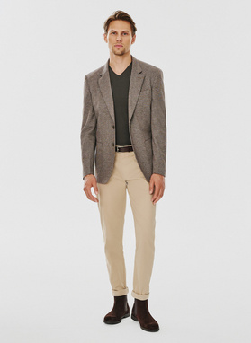 Szaro-brązowa marynarka męska