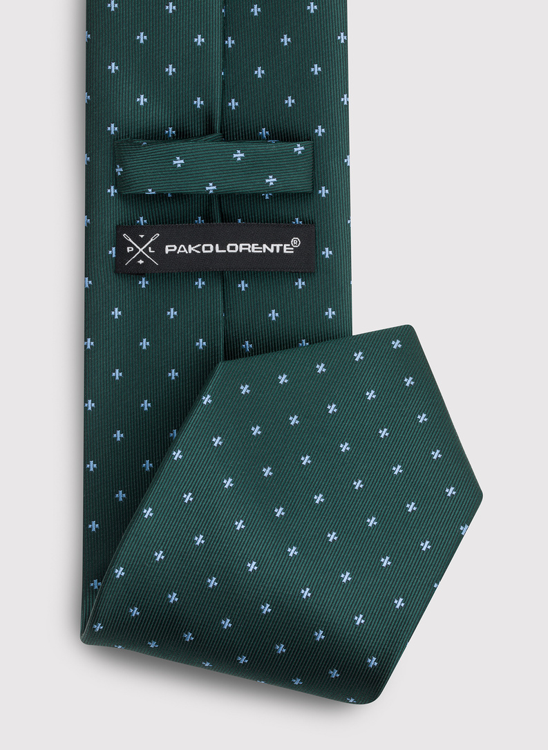 Zielony wzorzysty krawat męski