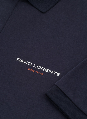 Granatowy bawełniany t-shirt polo