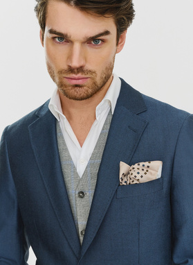 Granatowa marynarka męska bez podszewki