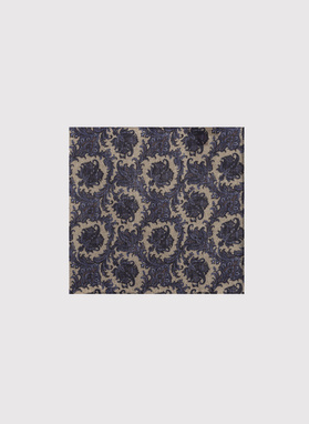 Beżowa poszetka męska paisley