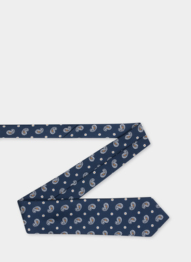Krawat męski granatowy P21WF-KX-284-G-0