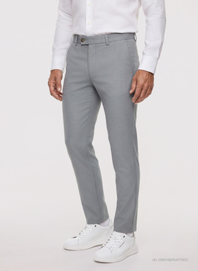 Szare spodnie casual