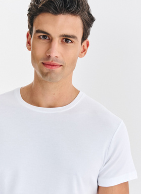 Biały t-shirt męski