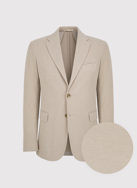 Beżowa marynarka z dzianiny