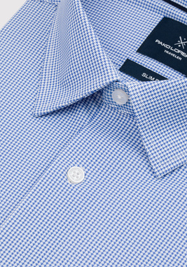 Dzianinowa koszula męska w pepitkę