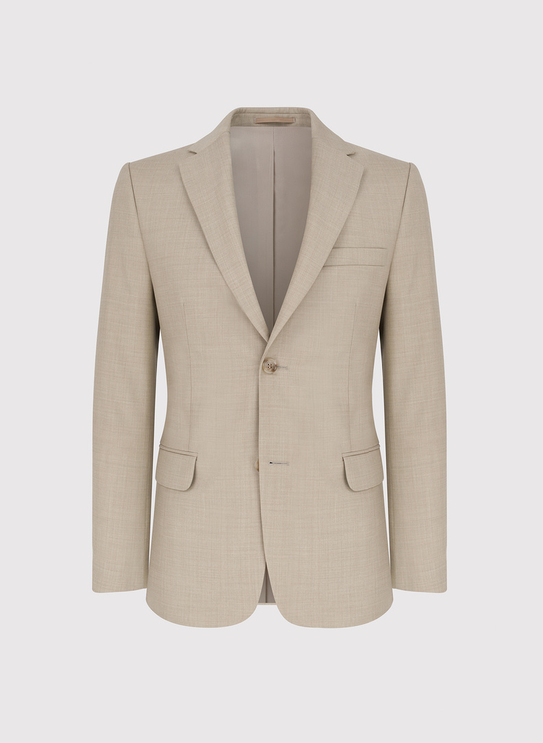 Beżowy garnitur męski