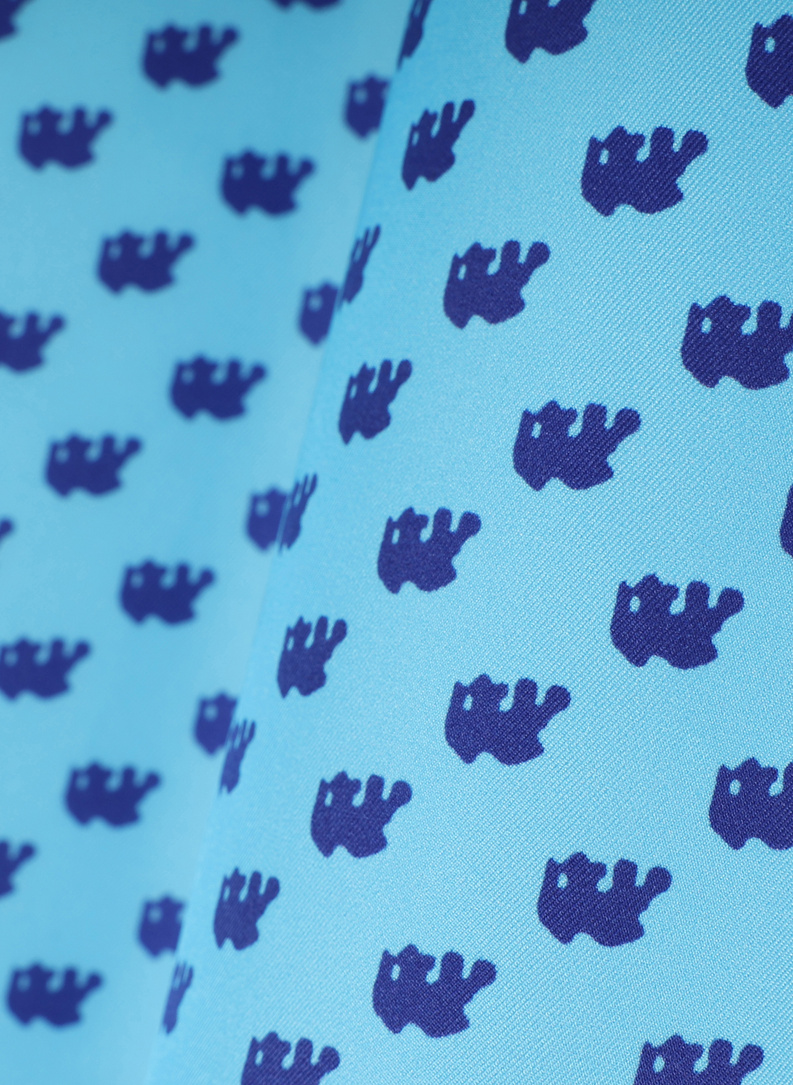 Niebieska poszetka męska we wzór