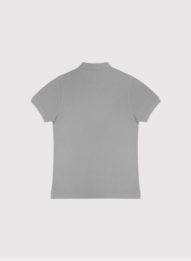 Gładki t-shirt polo w szarym kolorze