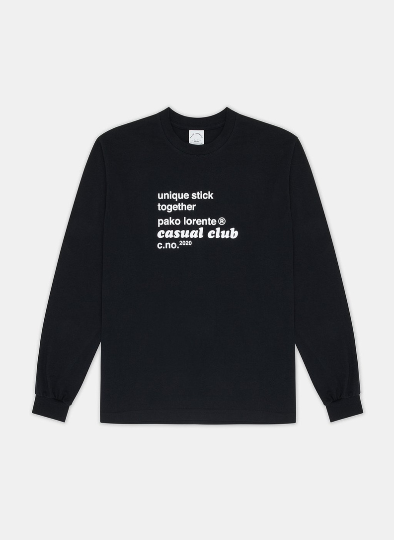 T-SHIRT Z DŁUGIM RĘKAWEM CZARNY C20WF-TL-001-C