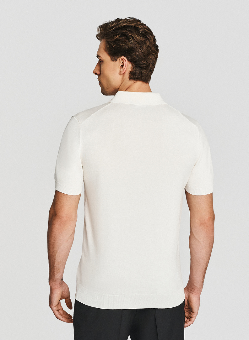 Ecru polo męskie