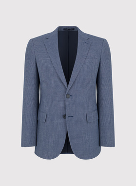 Niebieska marynarka męska z wiskozą