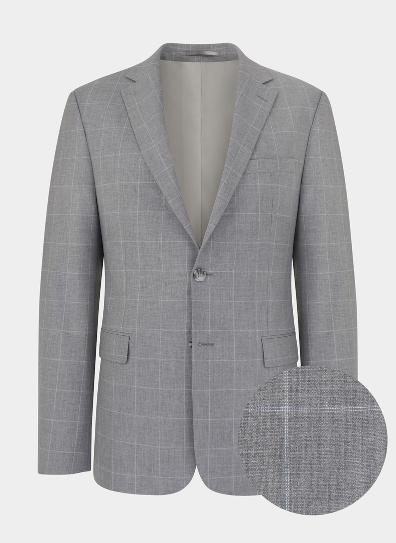 Szara marynarka garniturowa P22SF-3G-009-S-S