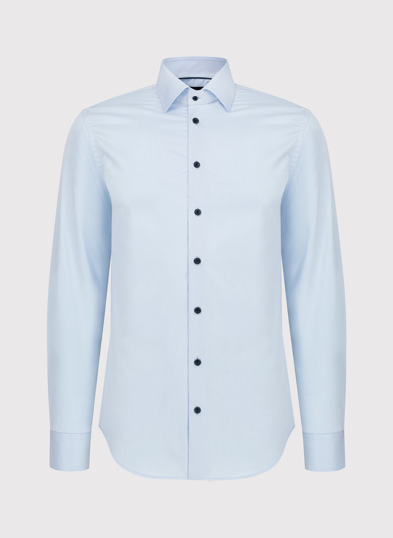 Niebieska koszula męska z bawełny